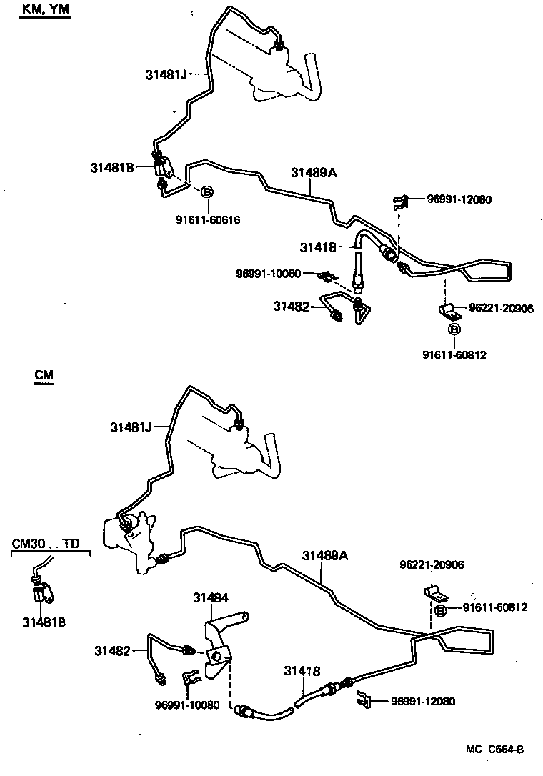  LITEACE VAN WAGON |  CLUTCH PEDAL FLEXIBLE HOSE