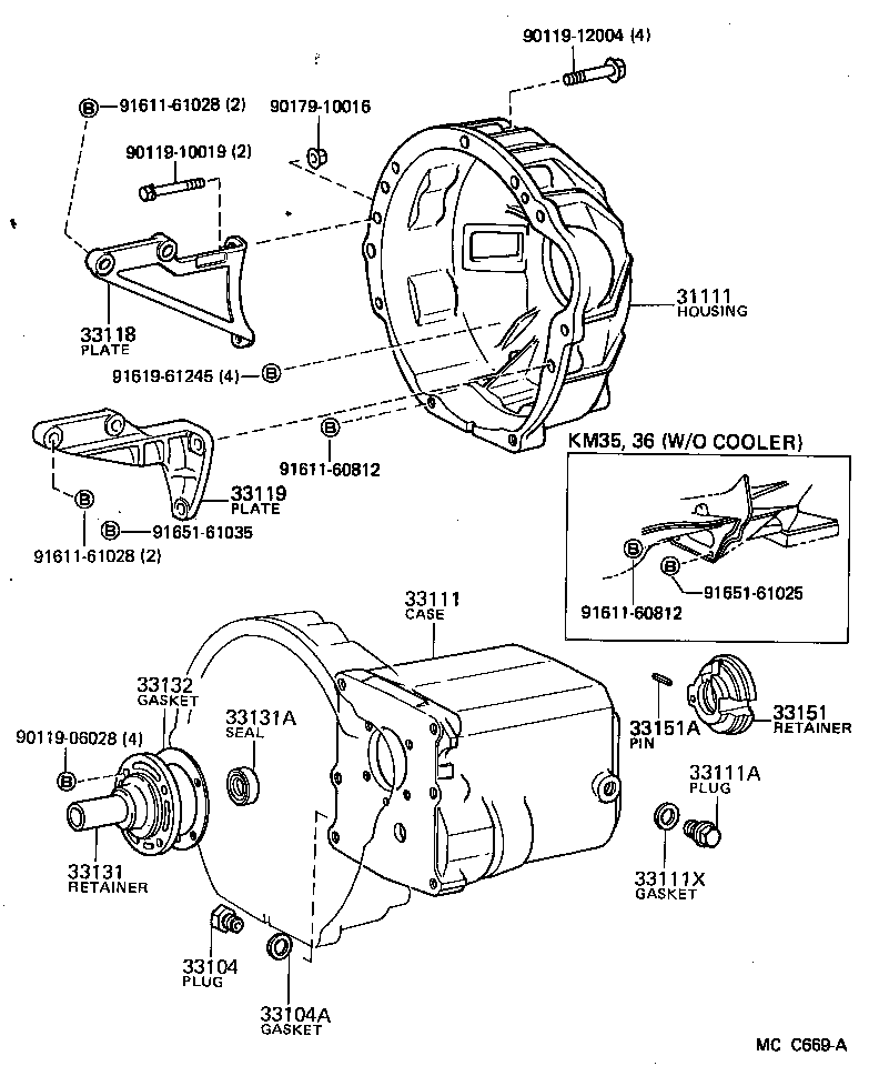  LITEACE VAN WAGON |  CLUTCH HOUSING TRANSMISSION CASE MTM