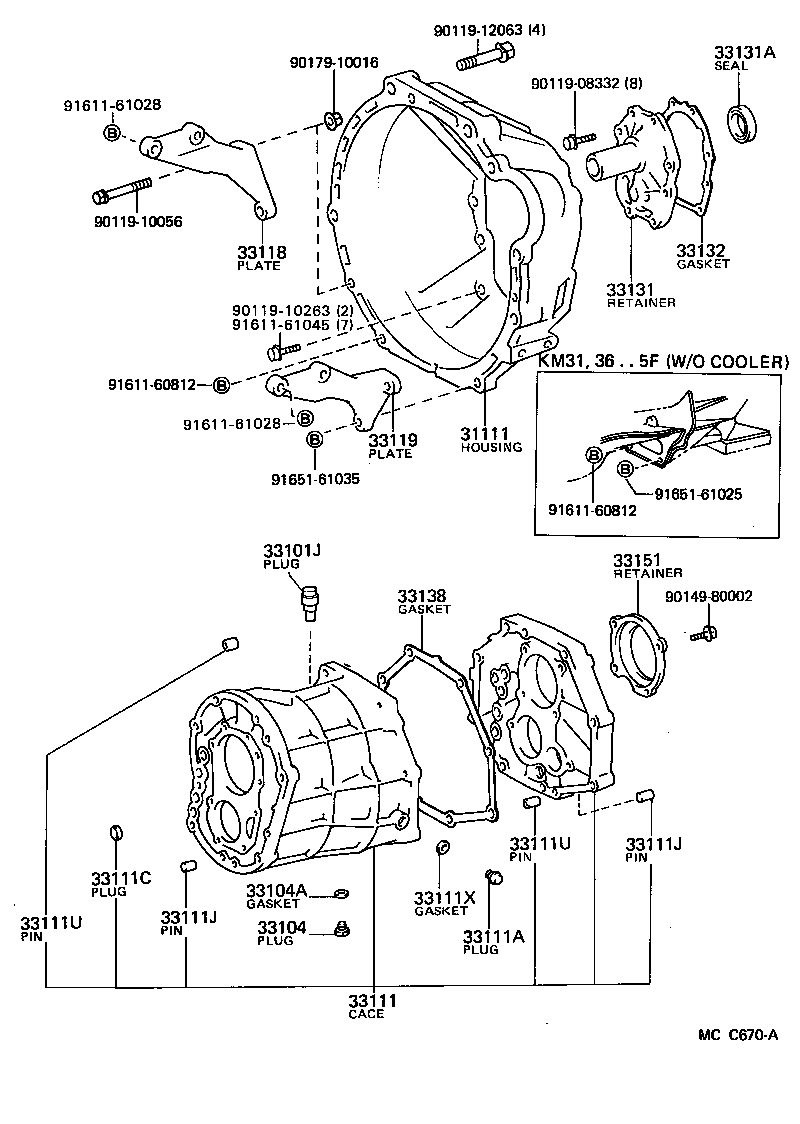  LITEACE VAN WAGON |  CLUTCH HOUSING TRANSMISSION CASE MTM
