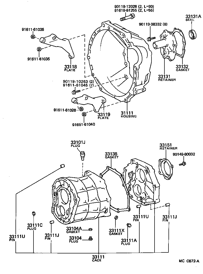  LITEACE VAN WAGON |  CLUTCH HOUSING TRANSMISSION CASE MTM