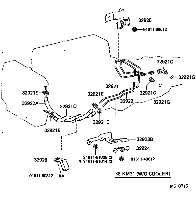  LITEACE VAN WAGON |  OIL COOLER TUBE ATM