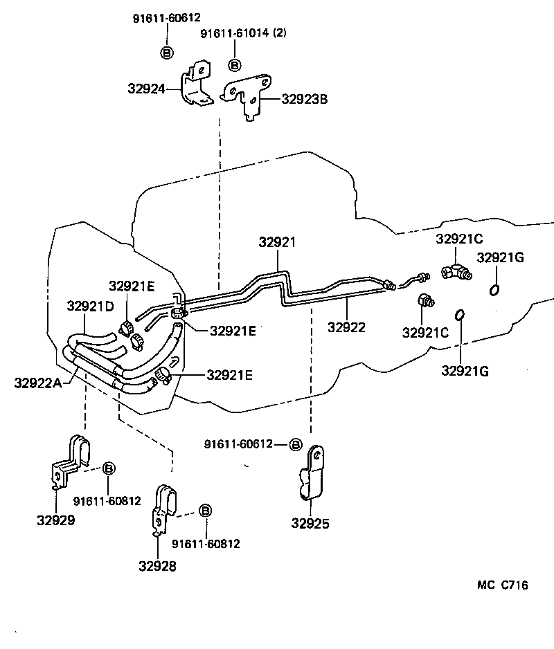  LITEACE VAN WAGON |  OIL COOLER TUBE ATM