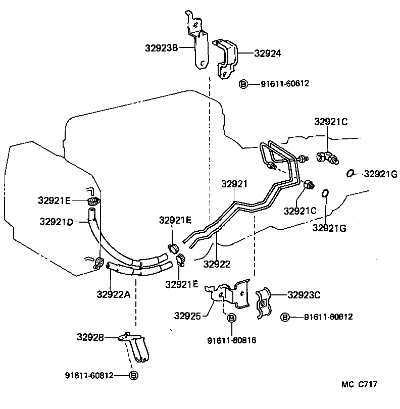  LITEACE VAN WAGON |  OIL COOLER TUBE ATM