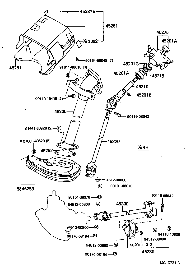  LITEACE VAN WAGON |  STEERING COLUMN SHAFT