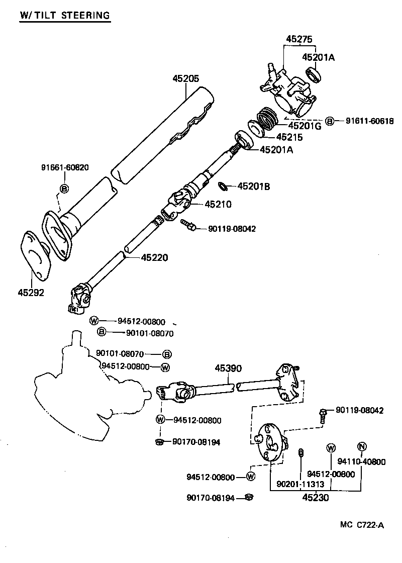  LITEACE VAN WAGON |  STEERING COLUMN SHAFT