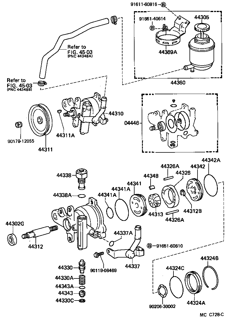  LITEACE VAN WAGON |  VANE PUMP RESERVOIR POWER STEERING