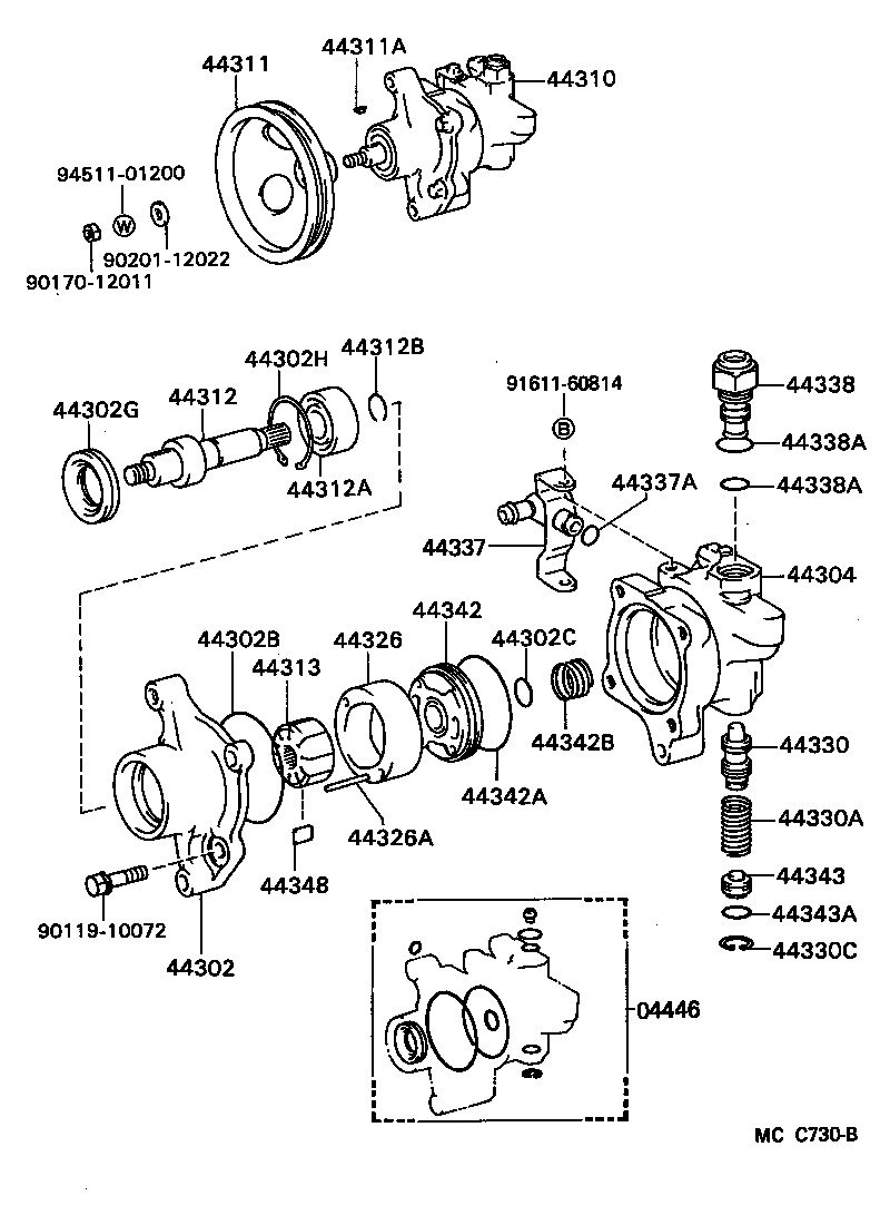  LITEACE VAN WAGON |  VANE PUMP RESERVOIR POWER STEERING