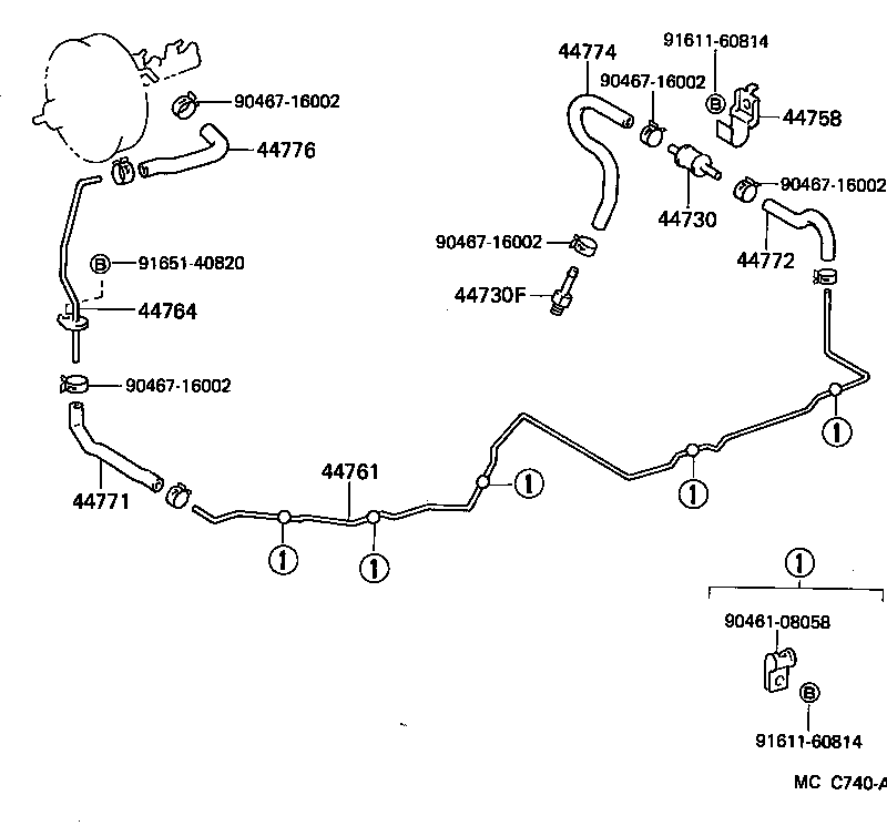  LITEACE VAN WAGON |  BRAKE BOOSTER VACUUM TUBE