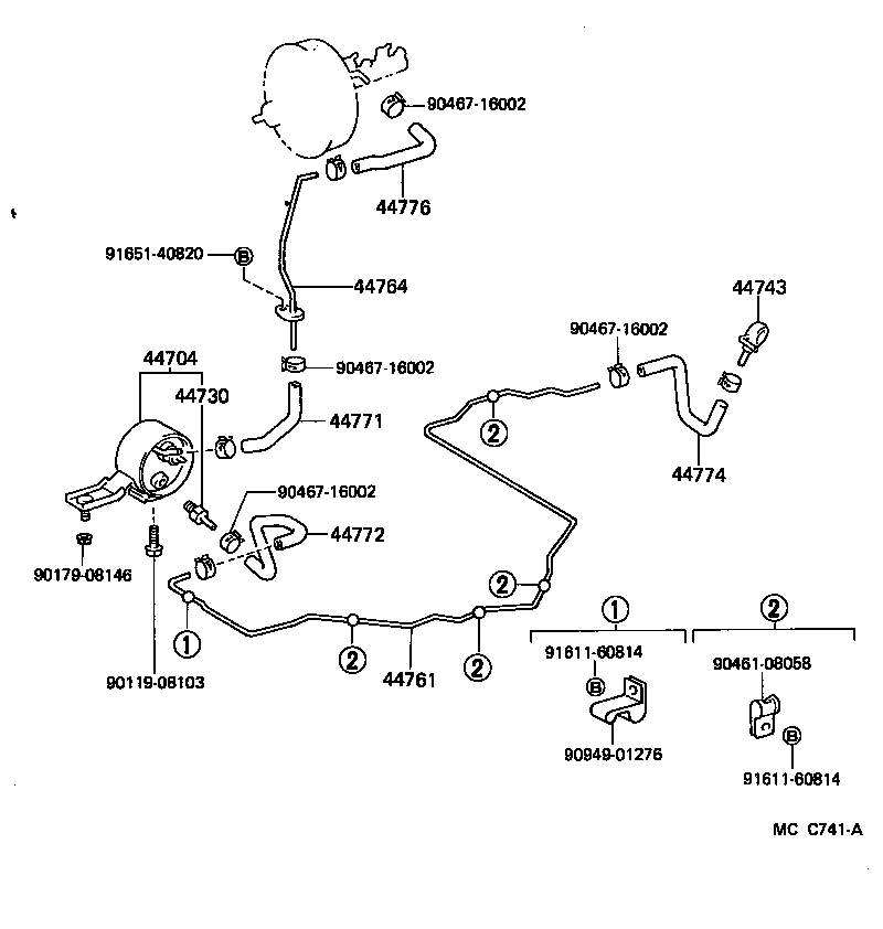  LITEACE VAN WAGON |  BRAKE BOOSTER VACUUM TUBE