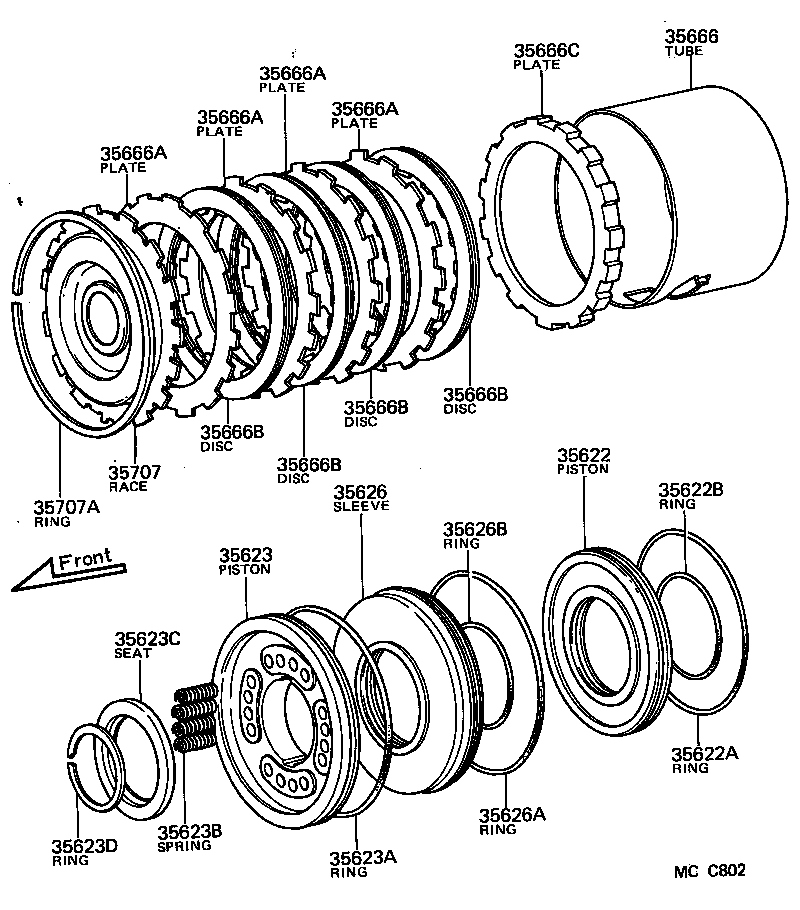  LITEACE VAN WAGON |  BRAKE NO 3 1ST REVERSE BRAKE ATM