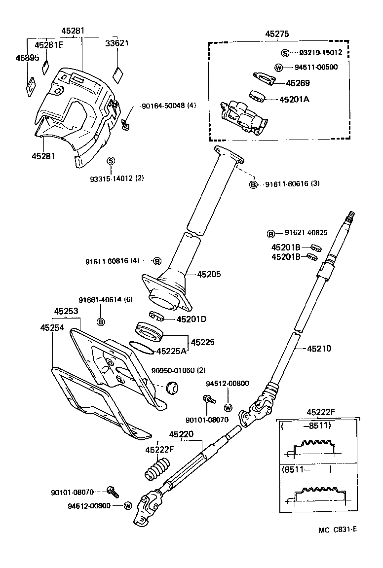  HIACE QUICK DELIVERY |  STEERING COLUMN SHAFT