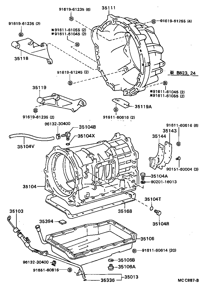  COASTER |  TRANSMISSION CASE OIL PAN ATM