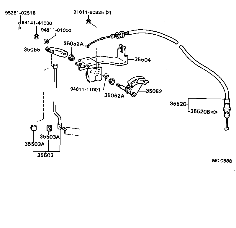COASTER | THROTTLE LINK VALVE LEVER ATM