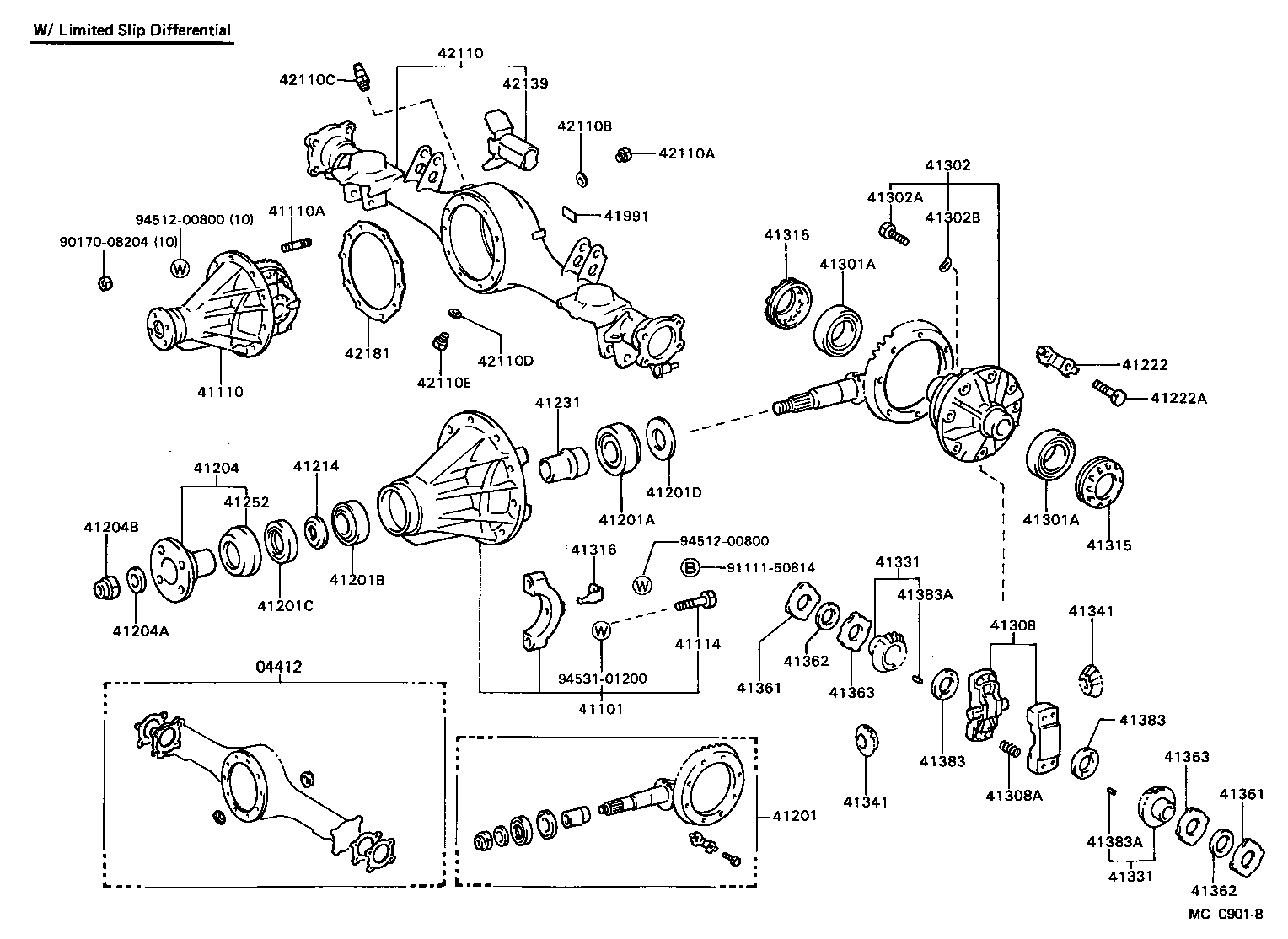  LITEACE VAN WAGON |  REAR AXLE HOUSING DIFFERENTIAL