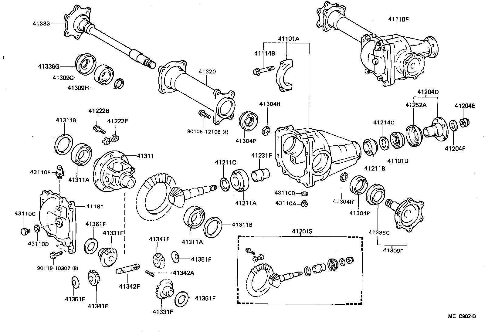  LITEACE VAN WAGON |  FRONT AXLE HOUSING DIFFERENTIAL