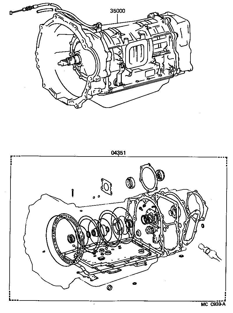  LAND CRUISER S T H T |  TRANSAXLE OR TRANSMISSION ASSY GASKET KIT ATM