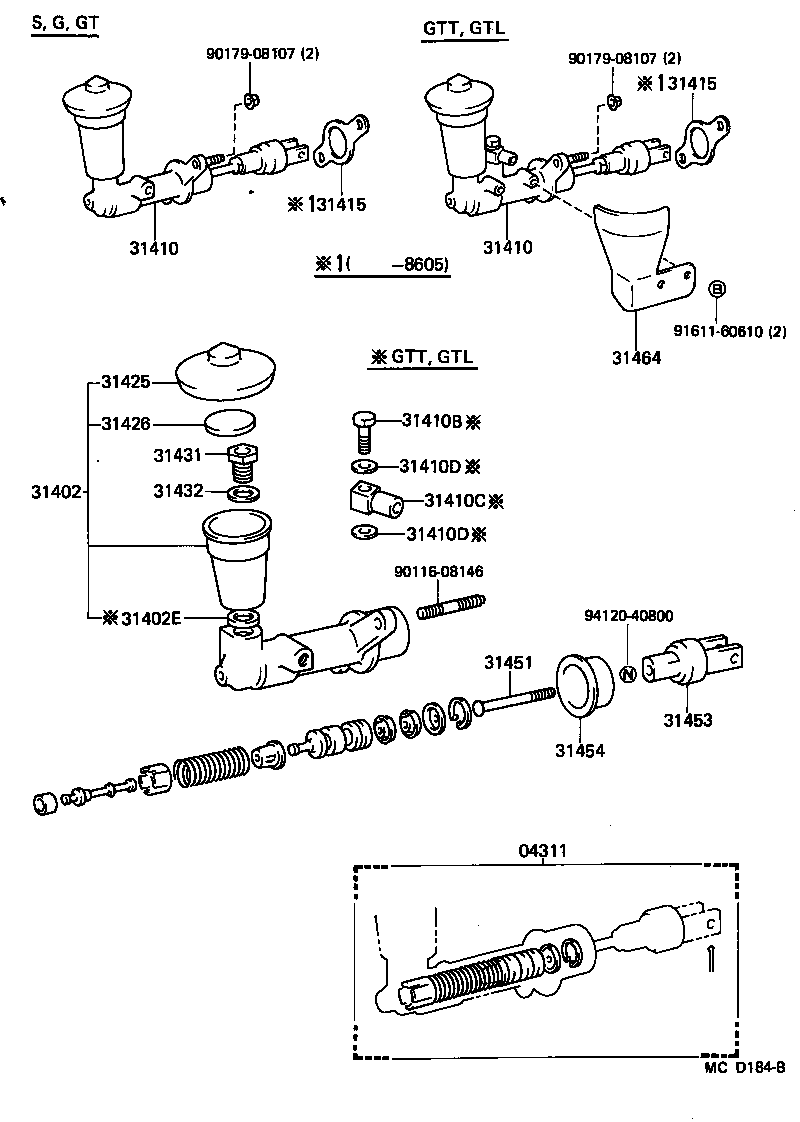  SUPRA |  CLUTCH MASTER CYLINDER