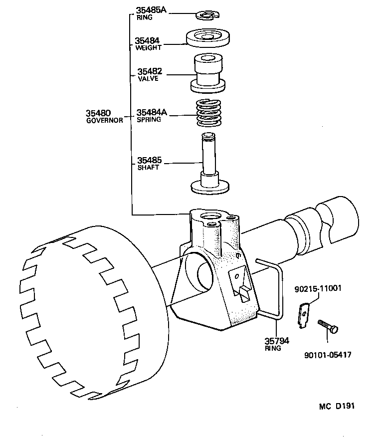  SUPRA |  REAR OIL PUMP GOVERNOR ATM