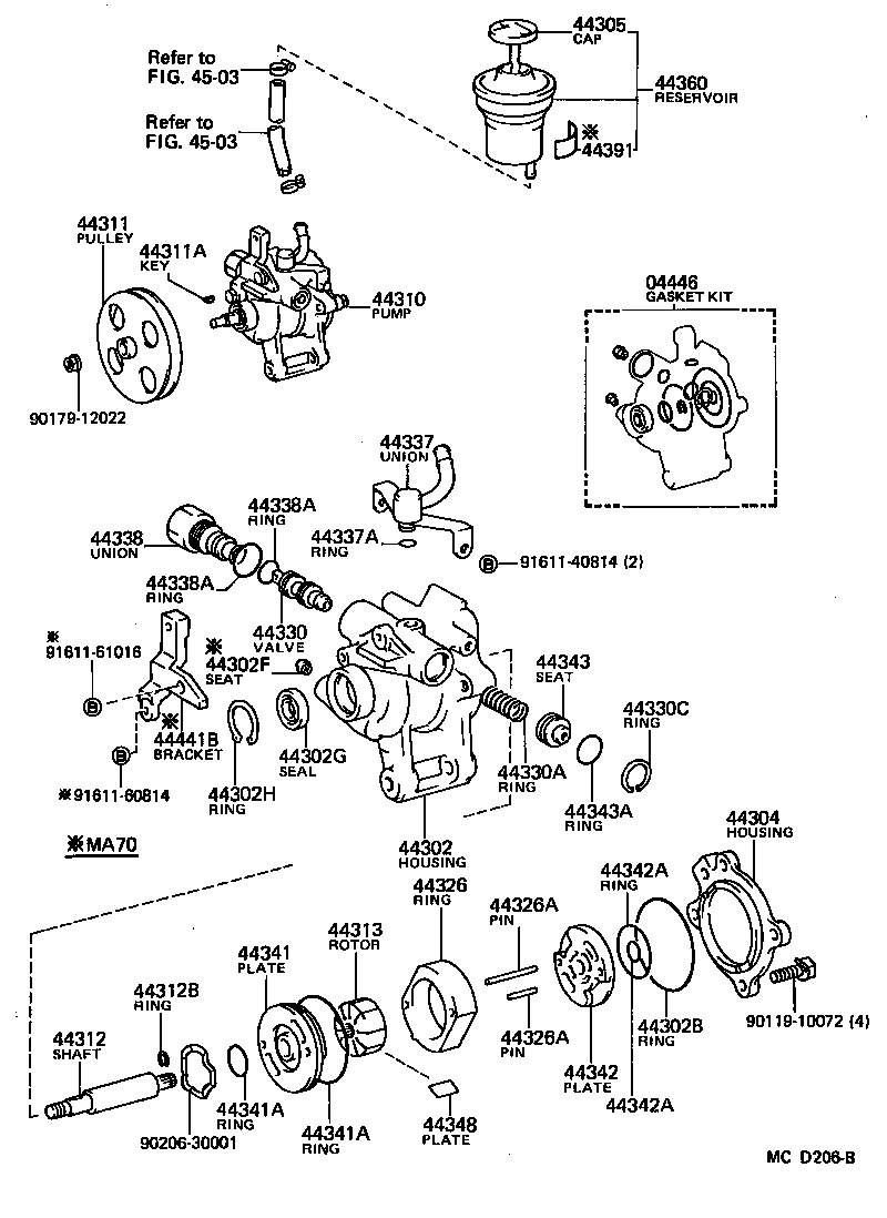  SUPRA |  VANE PUMP RESERVOIR POWER STEERING