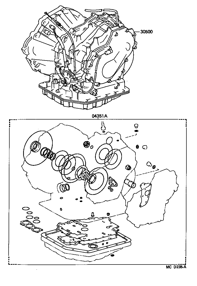  STARLET |  TRANSAXLE OR TRANSMISSION ASSY GASKET KIT ATM