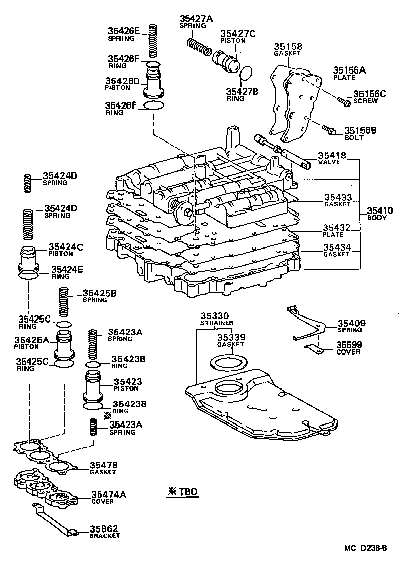  STARLET |  VALVE BODY OIL STRAINER ATM