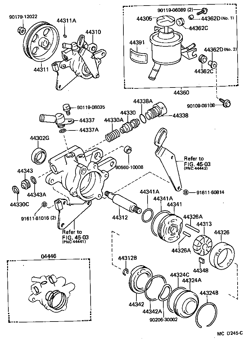  STARLET |  VANE PUMP RESERVOIR POWER STEERING