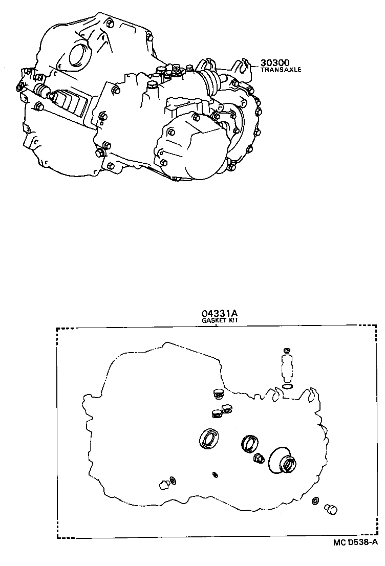  CAMRY VISTA |  TRANSAXLE OR TRANSMISSION ASSY GASKET KIT MTM