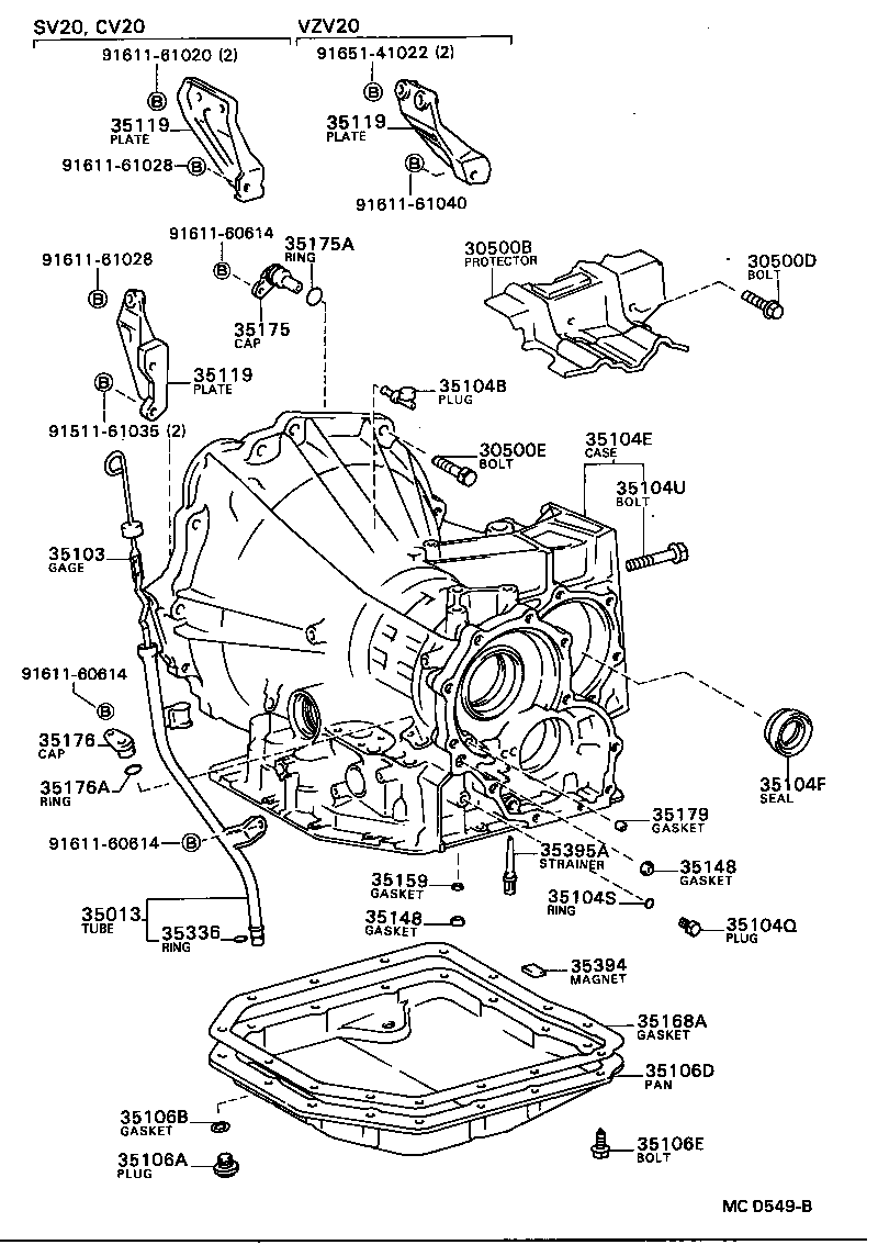  CAMRY VISTA |  TRANSMISSION CASE OIL PAN ATM
