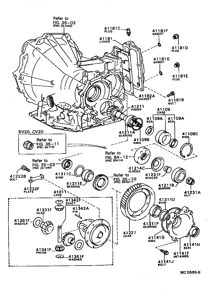  CAMRY VISTA |  FRONT AXLE HOUSING DIFFERENTIAL