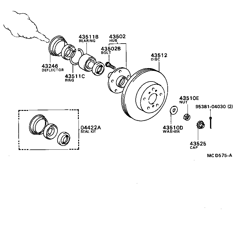  CAMRY VISTA |  FRONT AXLE HUB