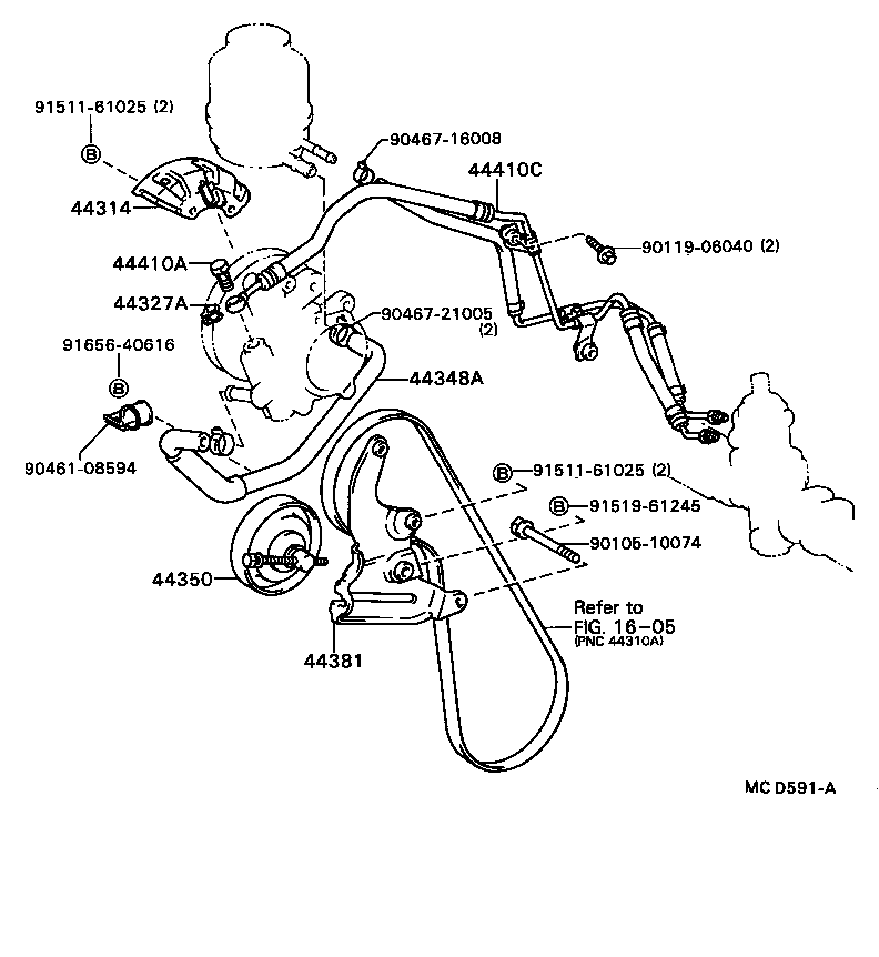  CAMRY VISTA |  POWER STEERING TUBE