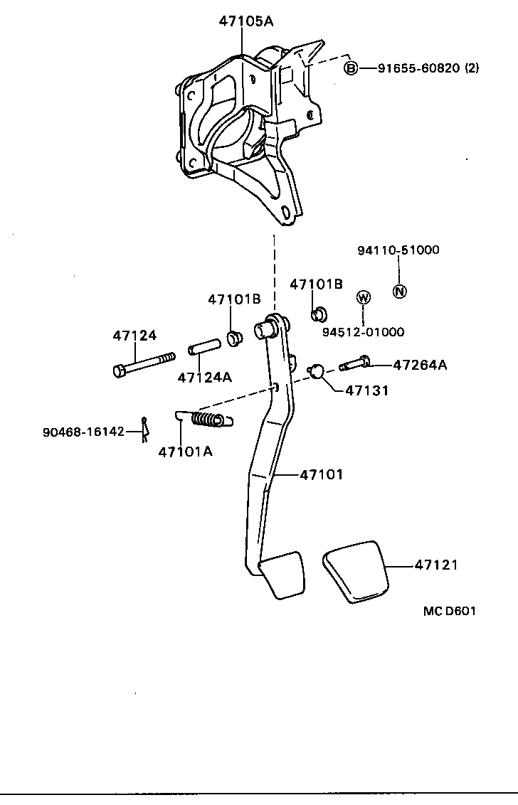  CAMRY VISTA |  BRAKE PEDAL BRACKET