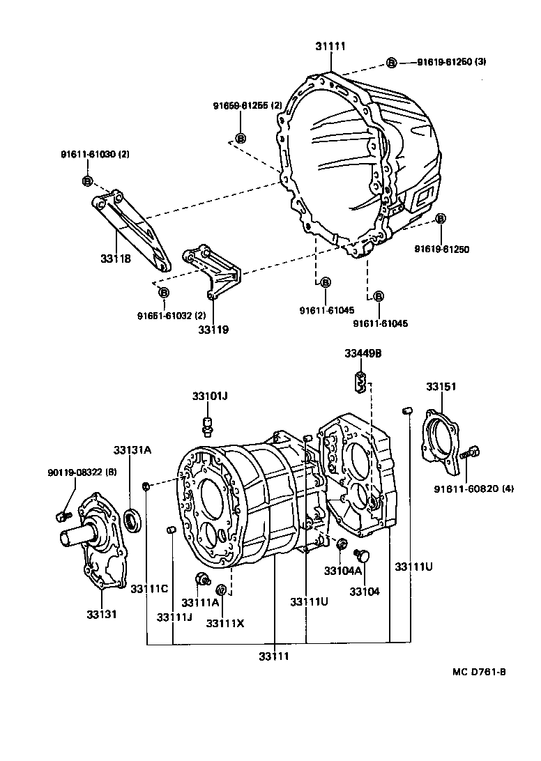  HIACE QUICK DELIVERY |  CLUTCH HOUSING TRANSMISSION CASE MTM