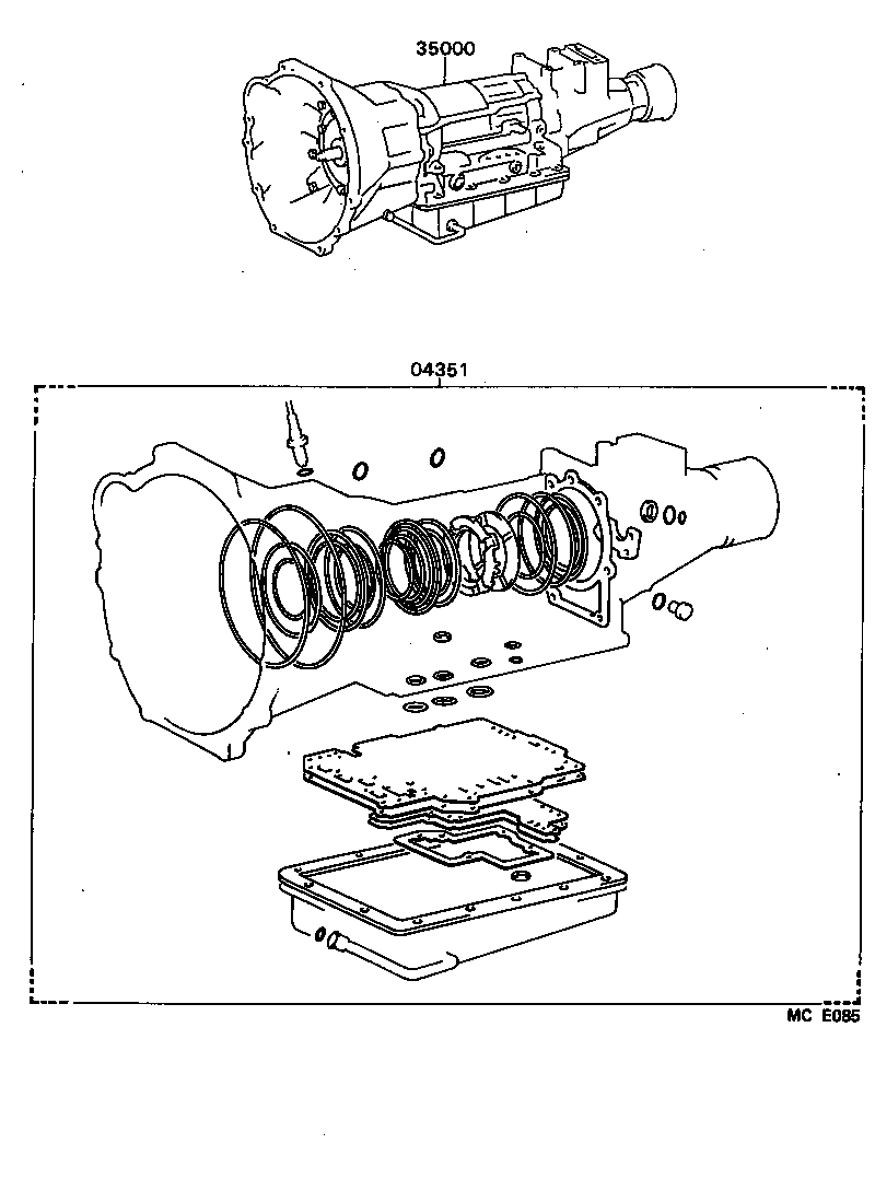  HIACE QUICK DELIVERY |  TRANSAXLE OR TRANSMISSION ASSY GASKET KIT ATM