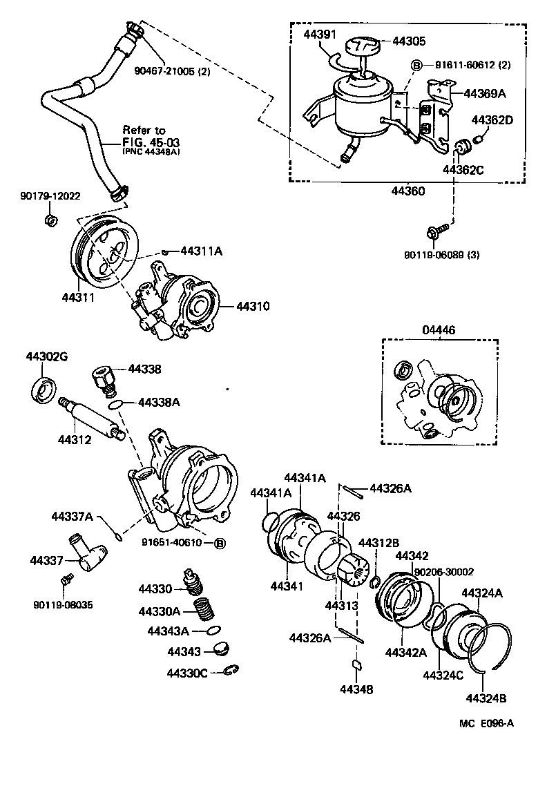  STARLET |  VANE PUMP RESERVOIR POWER STEERING