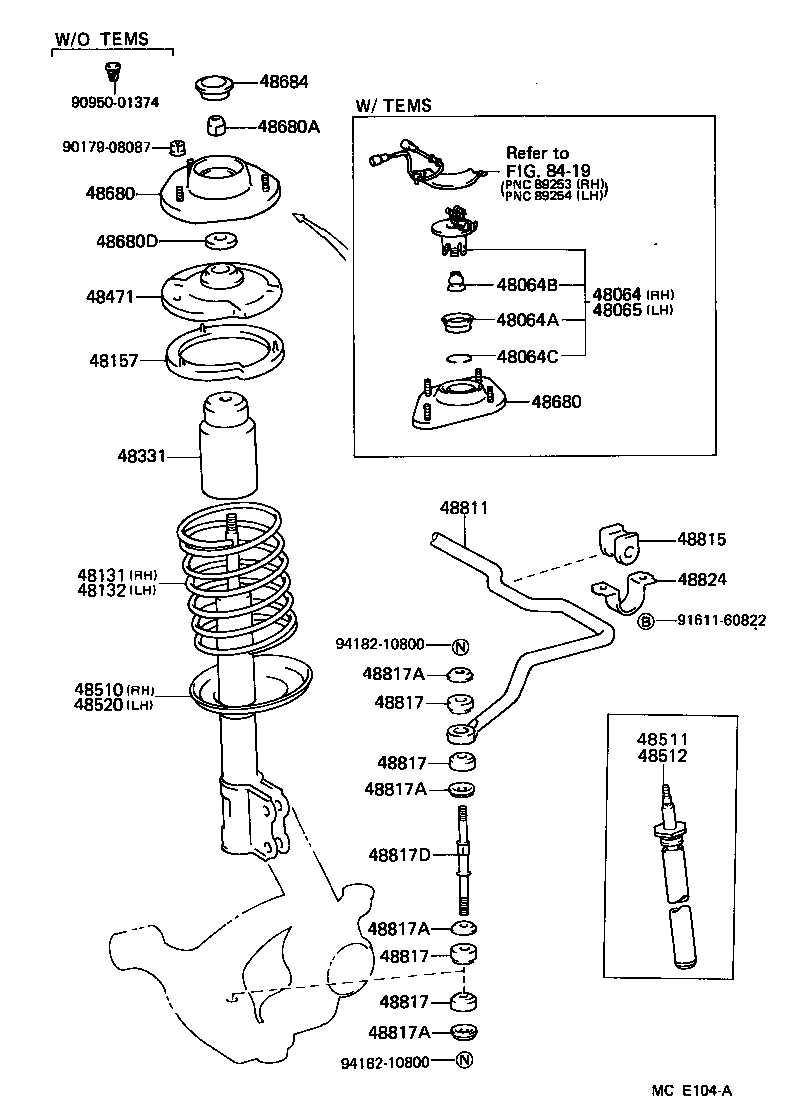  STARLET |  FRONT SPRING SHOCK ABSORBER