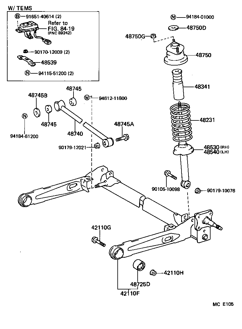  STARLET |  REAR SPRING SHOCK ABSORBER