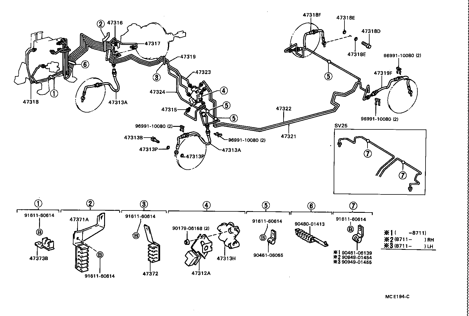  CAMRY VISTA |  BRAKE TUBE CLAMP