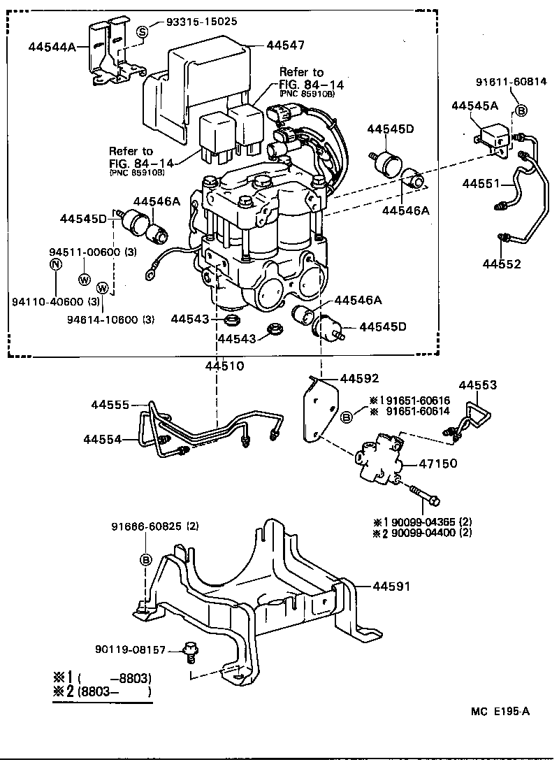  CAMRY VISTA |  BRAKE TUBE CLAMP
