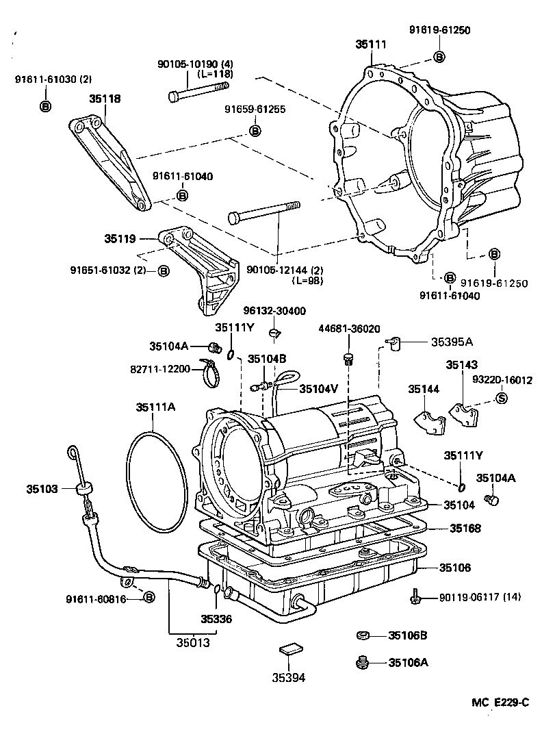  HIACE QUICK DELIVERY |  TRANSMISSION CASE OIL PAN ATM