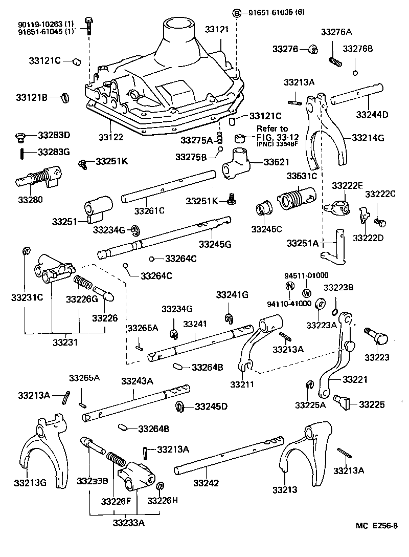  LAND CRUISER VAN |  GEAR SHIFT FORK LEVER SHAFT MTM