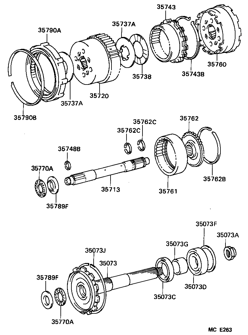  LAND CRUISER VAN |  PLANETARY GEAR REVERSE PISTON COUNTER GEAR ATM