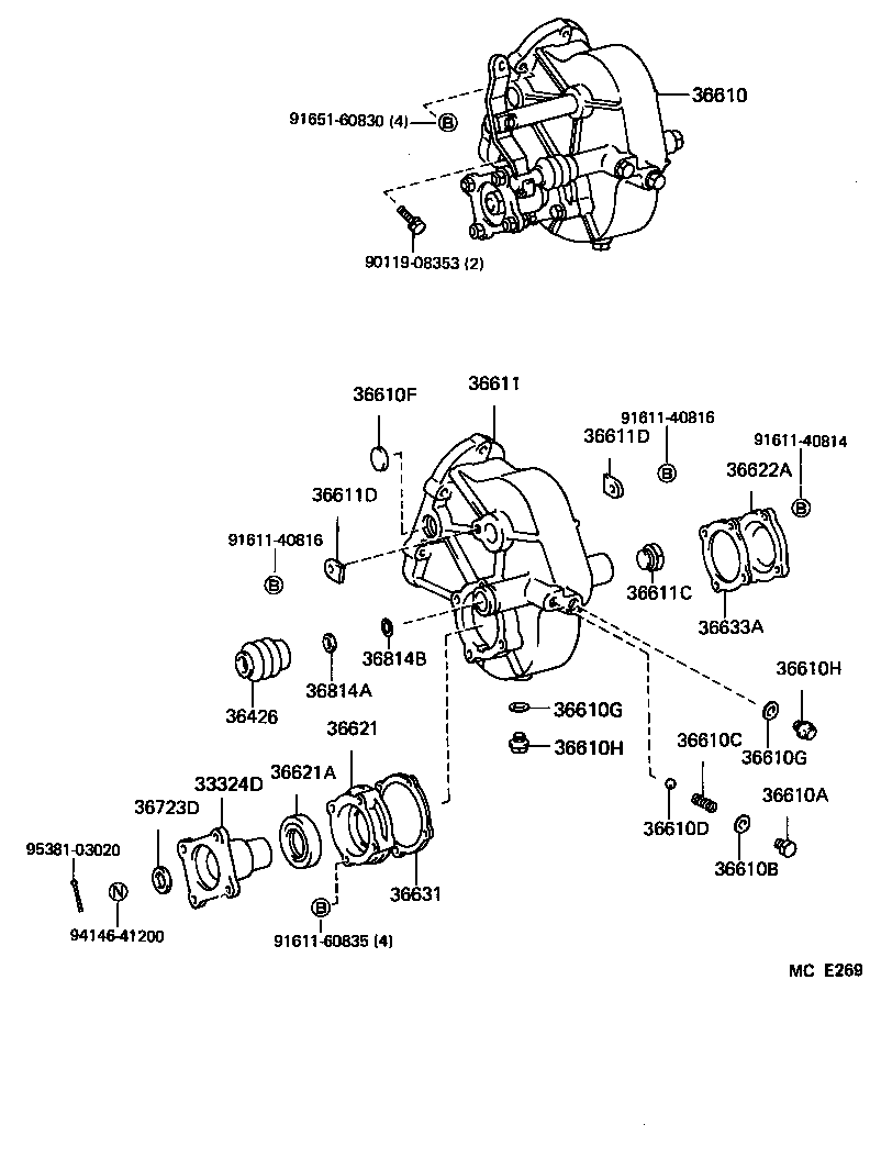  LAND CRUISER VAN |  POWER TAKE OFF CASE GEAR