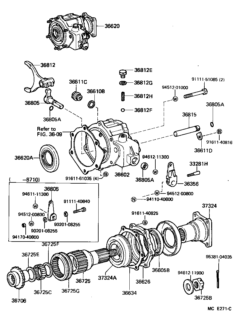 LAND CRUISER VAN |  POWER TAKE OFF CASE GEAR