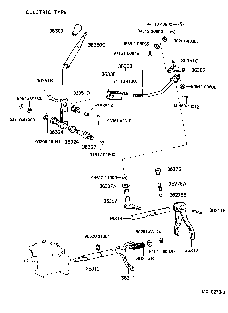  LAND CRUISER VAN |  TRANSFER LEVER SHIFT ROD