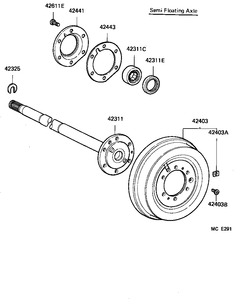  LAND CRUISER VAN |  REAR AXLE SHAFT HUB