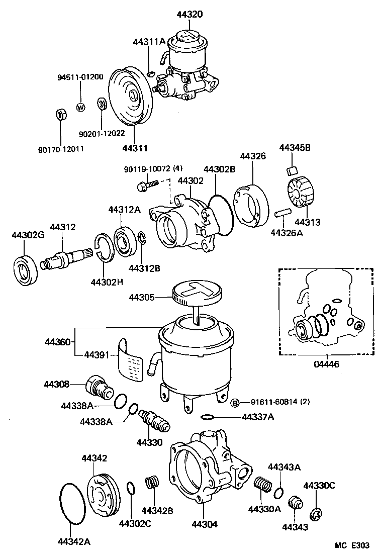  LAND CRUISER VAN |  VANE PUMP RESERVOIR POWER STEERING