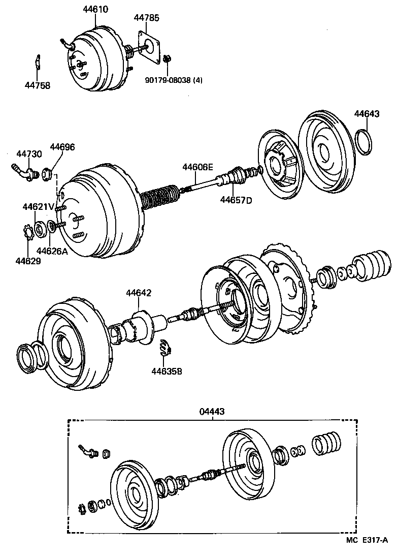  LAND CRUISER VAN |  BRAKE BOOSTER VACUUM TUBE