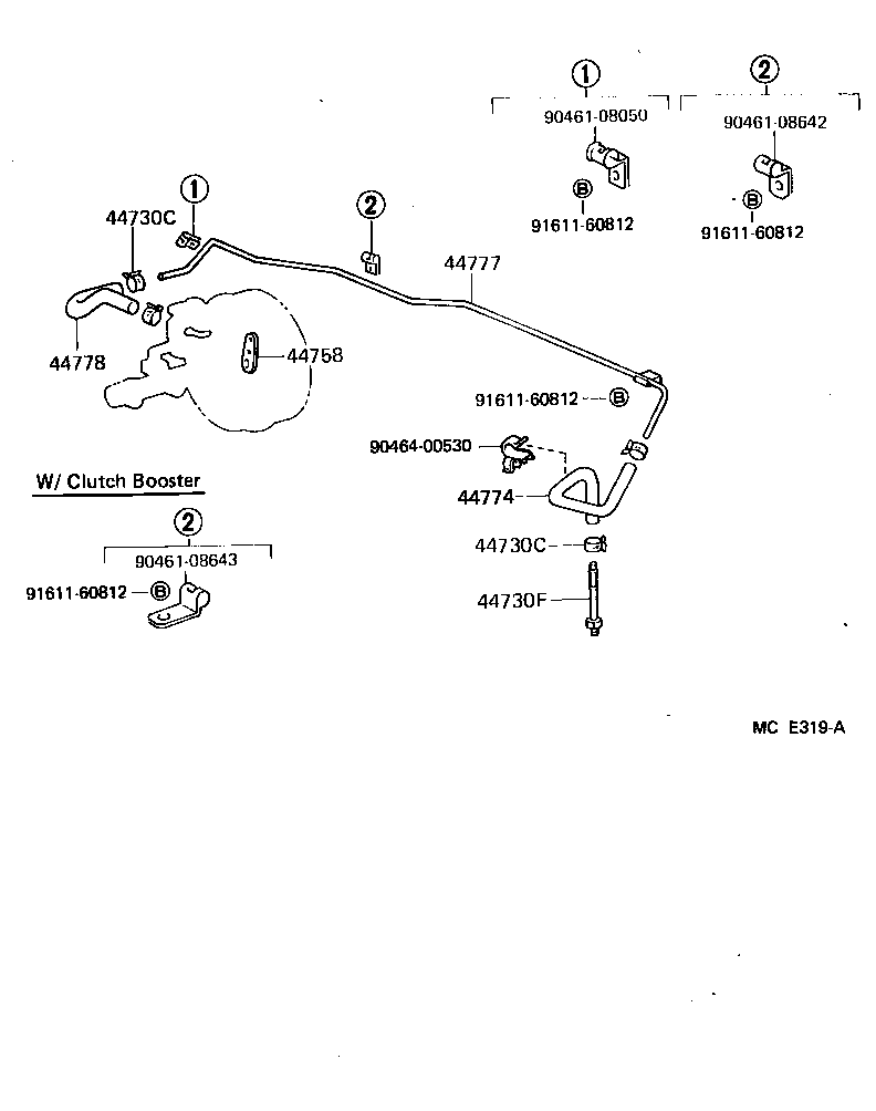  LAND CRUISER VAN |  BRAKE BOOSTER VACUUM TUBE