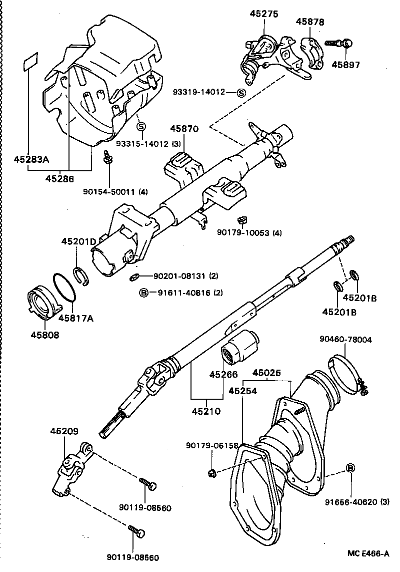  CELICA |  STEERING COLUMN SHAFT